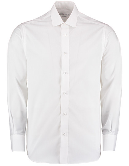 Kustom Kit Men´s Tailored Fit Business Poplin Shirt Long Sleeve White