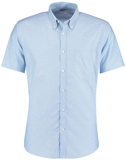 Kustom Kit Men´s Slim Fit Workwear Oxford Shirt Short Sleeve Light Blue