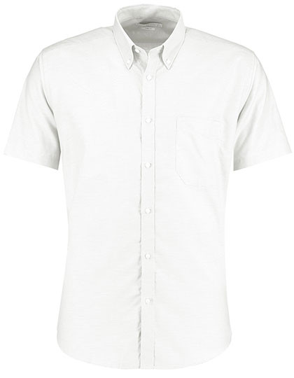 Kustom Kit Men´s Slim Fit Workwear Oxford Shirt Short Sleeve White