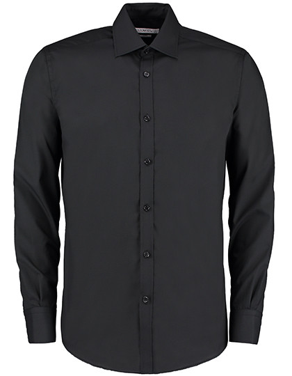 Kustom Kit Men´s Slim Fit Business Shirt Long Sleeve Black