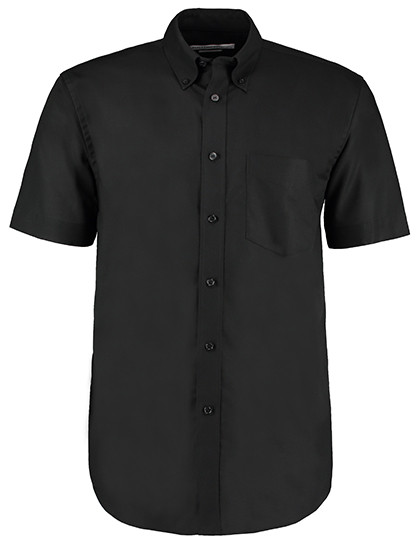Kustom Kit Men´s Classic Fit Workwear Oxford Shirt Short Sleeve Black