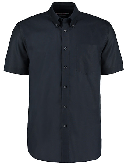 Kustom Kit Men´s Classic Fit Workwear Oxford Shirt Short Sleeve French Navy
