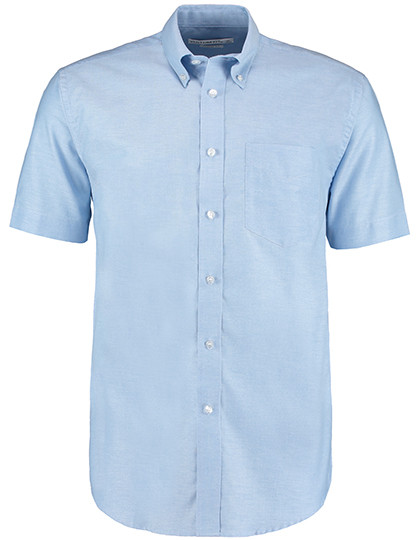 Kustom Kit Men´s Classic Fit Workwear Oxford Shirt Short Sleeve Light Blue