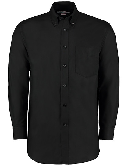 Kustom Kit Men´s Classic Fit Workwear Oxford Shirt Long Sleeve Black