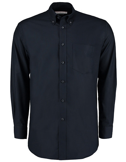 Kustom Kit Men´s Classic Fit Workwear Oxford Shirt Long Sleeve French Navy