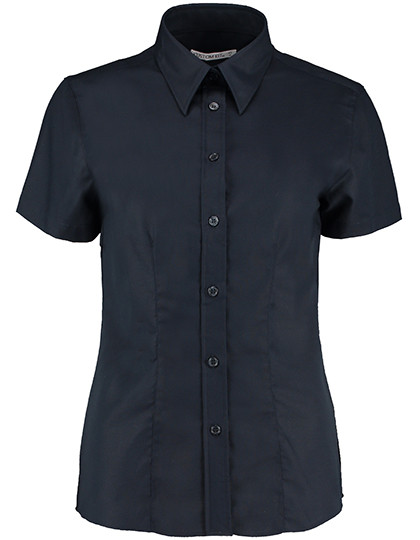 Kustom Kit Women´s Tailored Fit Workwear Oxford Shirt Short Sleeve French Navy
