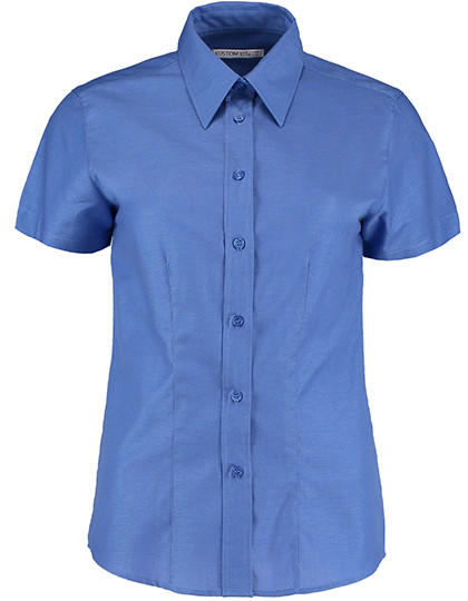 Kustom Kit Women´s Tailored Fit Workwear Oxford Shirt Short Sleeve Italian Blue