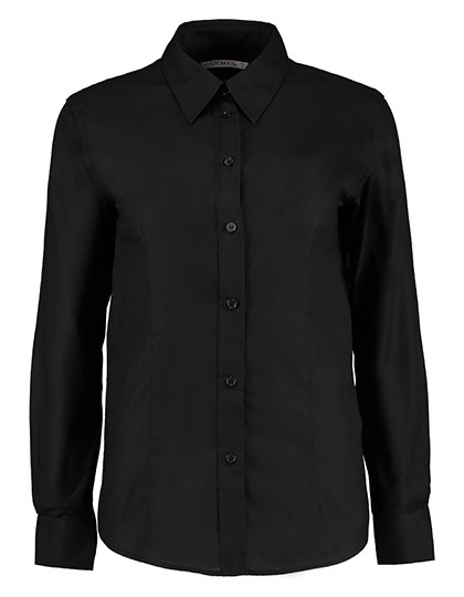Kustom Kit Women´s Tailored Fit Workwear Oxford Shirt Long Sleeve Black