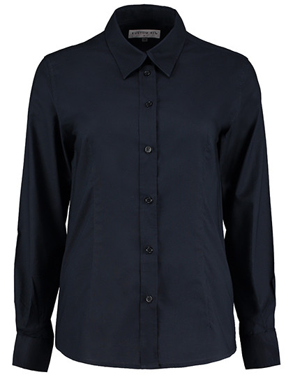 Kustom Kit Women´s Tailored Fit Workwear Oxford Shirt Long Sleeve French Navy