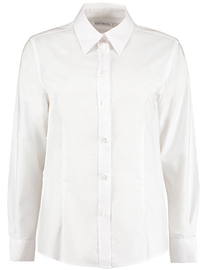 Kustom Kit Women´s Tailored Fit Workwear Oxford Shirt Long Sleeve White