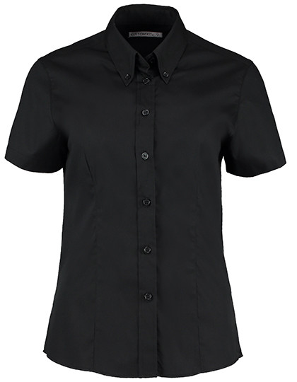 Kustom Kit Women´s Tailored Fit Corporate Oxford Shirt Short Sleeve Black