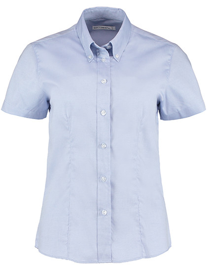 Kustom Kit Women´s Tailored Fit Corporate Oxford Shirt Short Sleeve Light Blue