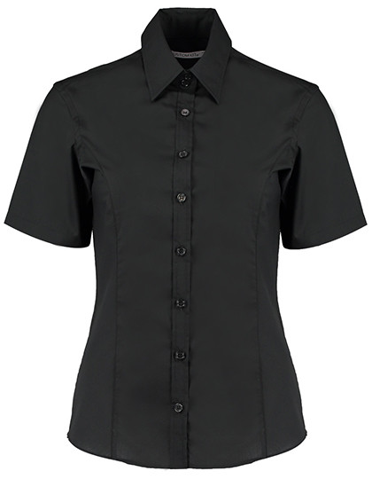 Kustom Kit Women´s Tailored Fit Business Shirt Short Sleeve Black