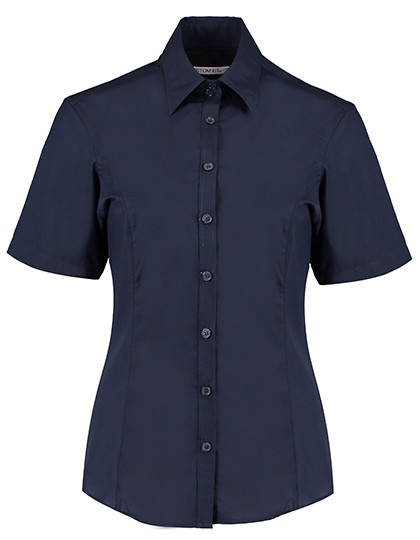Kustom Kit Women´s Tailored Fit Business Shirt Short Sleeve Dark Navy