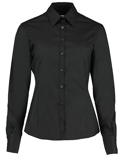 Kustom Kit Women´s Tailored Fit Business Shirt Long Sleeve Black