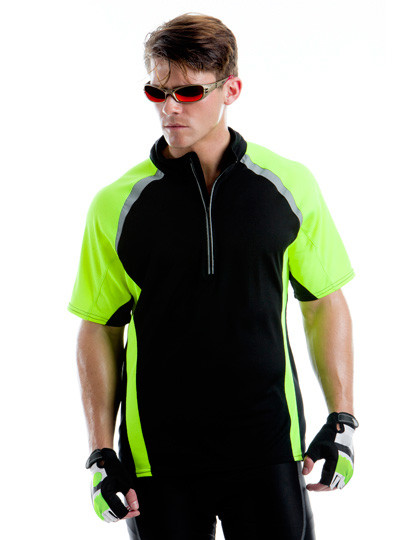 Cooltex Tour Zip Neck Top Black