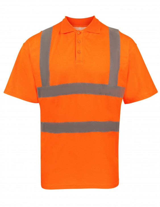Korntex High-End Polycotton Hi-Vis Polo Shirt Cambridge Signal Orange