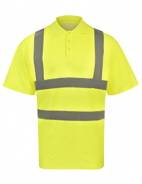 Korntex High-End Polycotton Hi-Vis Polo Shirt Cambridge Signal Yellow