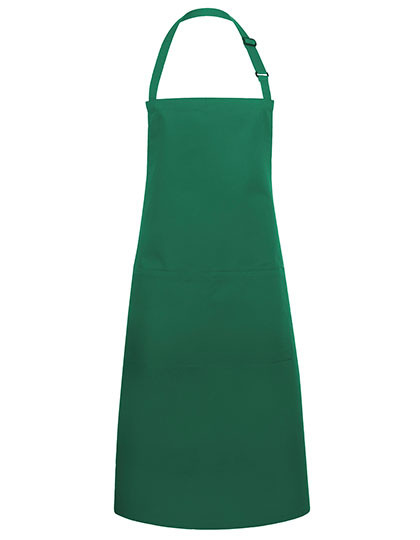 Karlowsky Latzschürze Basic mit Tasche und Schnalle Forest Green (ca. Pantone 554C)