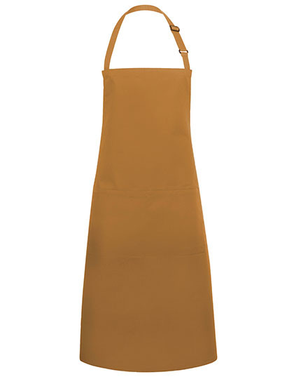 Karlowsky Latzschürze Basic mit Tasche und Schnalle Mustard (ca. Pantone 146C)