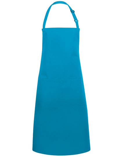 Karlowsky Latzschürze Basic mit Tasche und Schnalle Turquoise (ca. Pantone 639C)