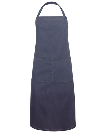 Karlowsky Latzschürze Jeans-Style mit Tasche Vintage Black (ca. Pantone Cool Grey11C)