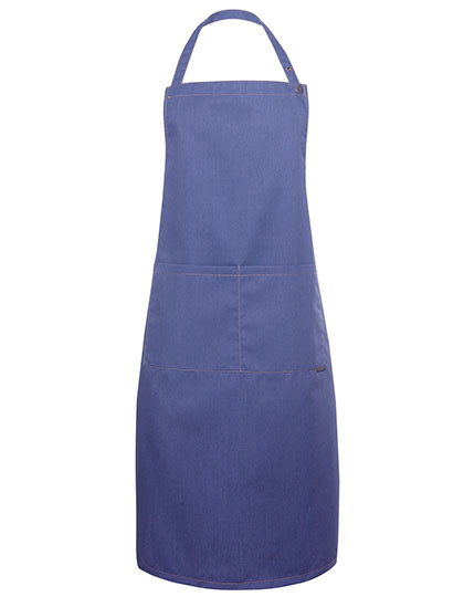 Karlowsky Latzschürze Jeans-Style mit Tasche Vintage Blue (ca. Pantone 2108C)