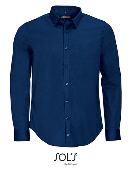 SOL´S Men´s Long Sleeve Stretch Shirt Blake Dark Blue