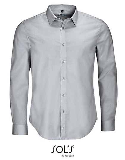 SOL´S Men´s Long Sleeve Stretch Shirt Blake Pearl Grey