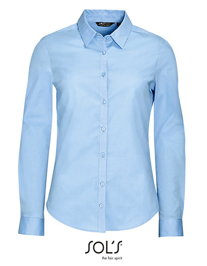 SOL´S Women´s Long Sleeve Stretch Shirt Blake Light Blue