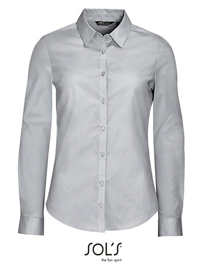 SOL´S Women´s Long Sleeve Stretch Shirt Blake Pearl Grey
