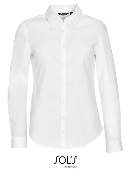 SOL´S Women´s Long Sleeve Stretch Shirt Blake White