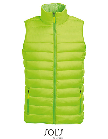 SOL´S Men´s Lightweight Bodywarmer Wave Neon Lime