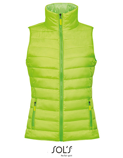 SOL´S Women´s Lightweight Bodywarmer Wave Neon Lime