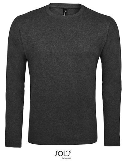 SOL´S Men´s Long Sleeve T-Shirt Imperial Charcoal Melange