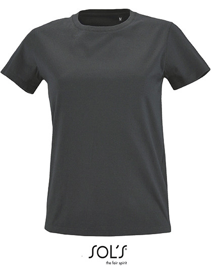 SOL´S Women´s Round Neck Fitted T-Shirt Imperial Dark Grey (Solid)