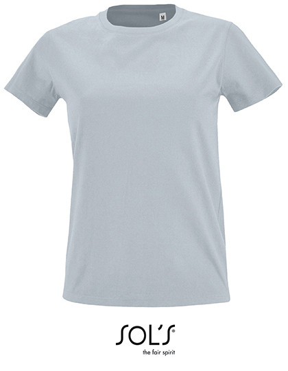 SOL´S Women´s Round Neck Fitted T-Shirt Imperial Pure Grey
