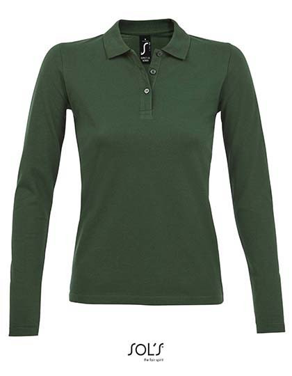 SOL´S Women´s Long-Sleeve Piqué Polo Shirt Perfect Bottle Green