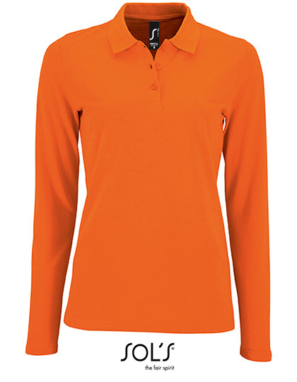 SOL´S Women´s Long-Sleeve Piqué Polo Shirt Perfect Orange