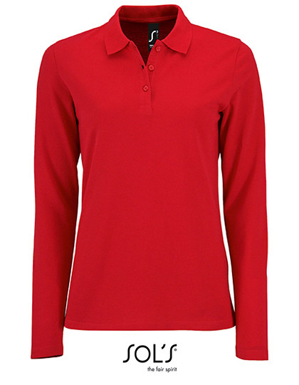SOL´S Women´s Long-Sleeve Piqué Polo Shirt Perfect Red
