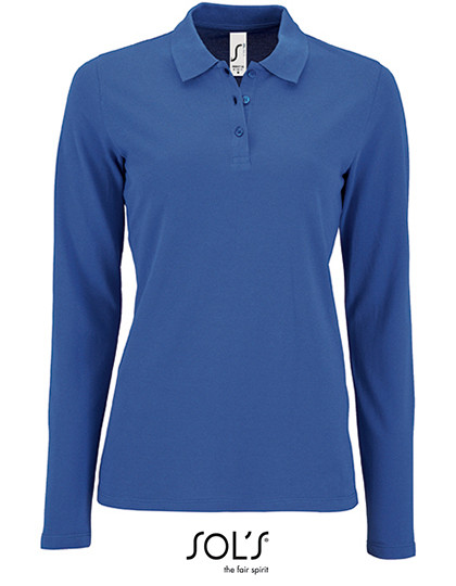 SOL´S Women´s Long-Sleeve Piqué Polo Shirt Perfect Royal Blue 241