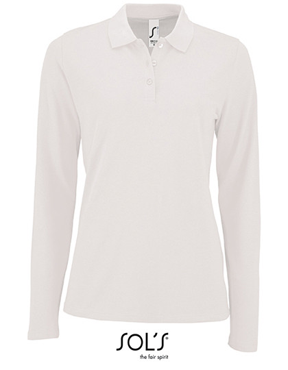 SOL´S Women´s Long-Sleeve Piqué Polo Shirt Perfect White