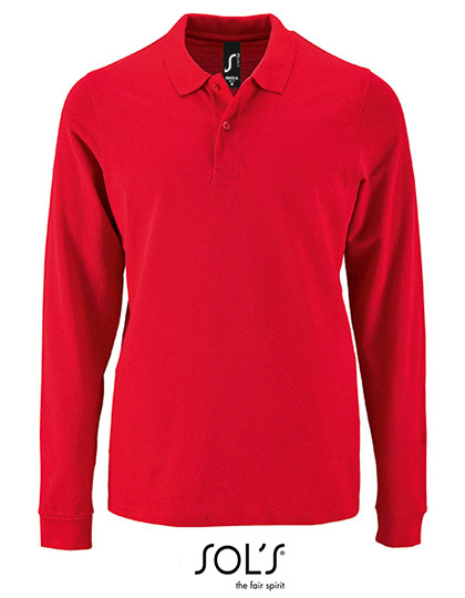 SOL´S Men´s Long-Sleeve Piqué Polo Shirt Perfect Red