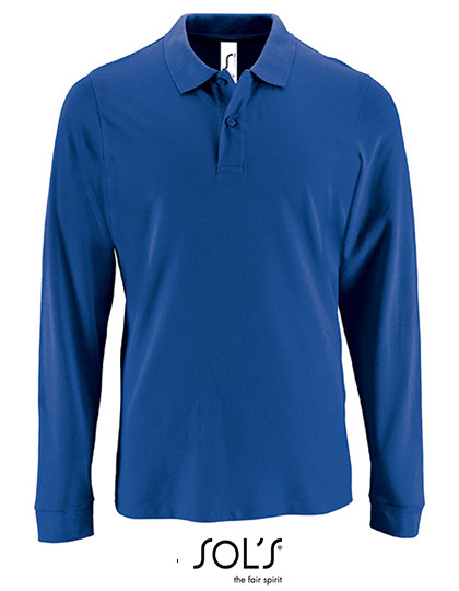 SOL´S Men´s Long-Sleeve Piqué Polo Shirt Perfect Royal Blue 241