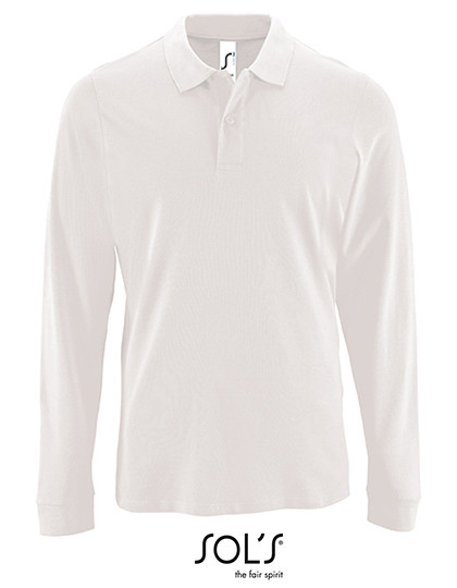 SOL´S Men´s Long-Sleeve Piqué Polo Shirt Perfect White