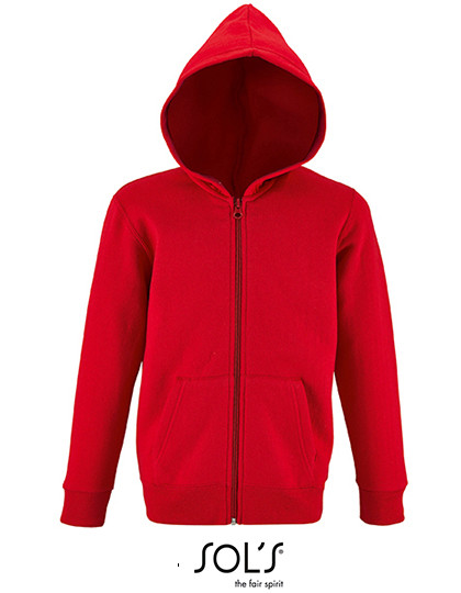 SOL´S Kids´ Zip Hoodie Stone Red