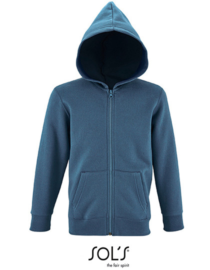 SOL´S Kids´ Zip Hoodie Stone Slate Blue