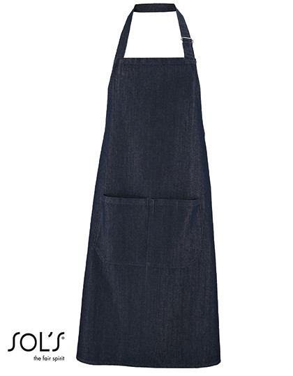 SOL´S Denim Bib Apron Grant With Pocket Denim Brut