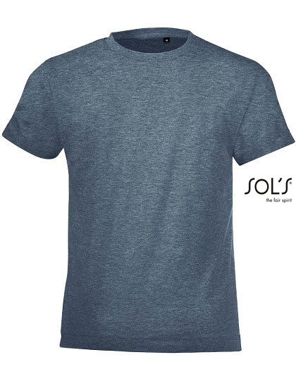 SOL´S Kids´ Round Collar T-Shirt Regent Fit Heather Denim