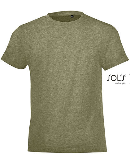 SOL´S Kids´ Round Collar T-Shirt Regent Fit Heather Khaki